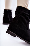 Fashionable Suede Boots On A Hidden Wedge Black Finney
