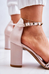 Leather Sandals Openwork Lewski 2869 Pearl Pink