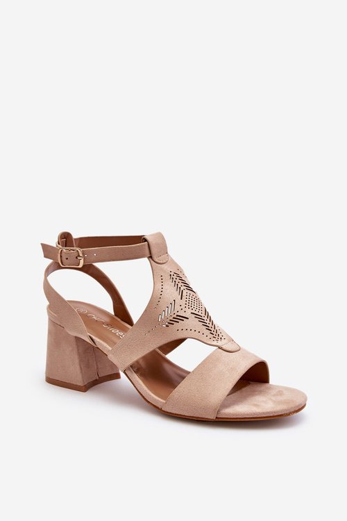Low Heel Sandals in Nude Eleriva