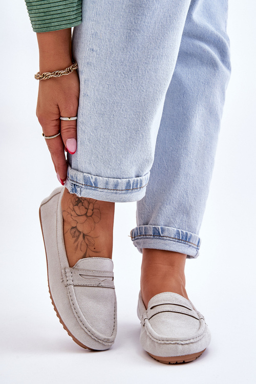 Women's Classic Suede Loafers Grey Ivana