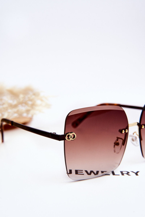 Large Women's Sunglasses 400UV E4721 Brown