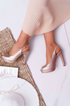 Women's Platform Heeled Sandals Champagne Lorajn