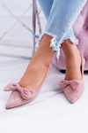 LU BOO Moments ballerinas with detachable bow pink