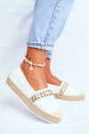 Women's Platform Espadrilles Linen White Mindi