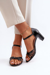 Women's Black Strappy Sandals Pyrrette