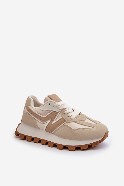 Women's Beige Sports Sneakers Kalelia