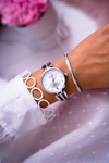 Women's Watch Ernest Zircons Silver Alendi