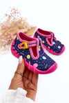 Buty Papcie Befado Dziewzęce 110P471 Różowo-Granatowe