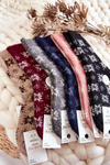 Women's Wool Socks In Snowflakes Grey