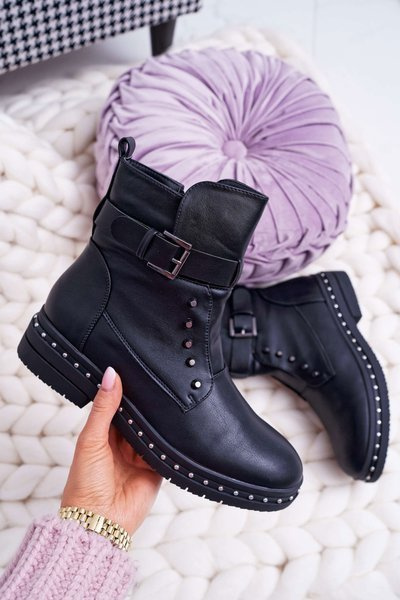 Women's Fleece-lined Boots Black Piano