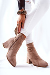 Women's Boots On Heel Beige Merducio