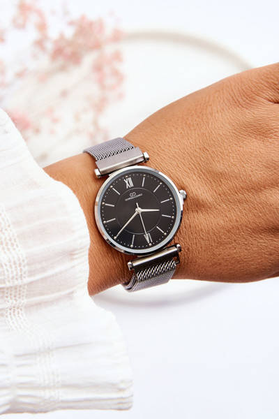 Giorgio&Dario Mesh Bracelet Analog Watch Silver-Black