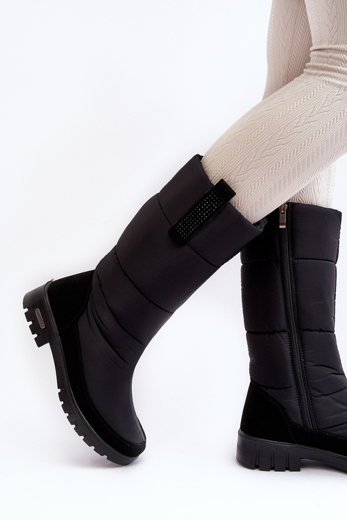 Women's Padded Snow Boots Progress PROGJ-22-136 Black