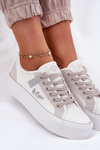 Women Sneakers On Platform Lee Cooper LCW-25-31-3479L White-Grey