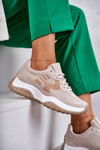 Women's Sport Shoes Tied Beige Tolea