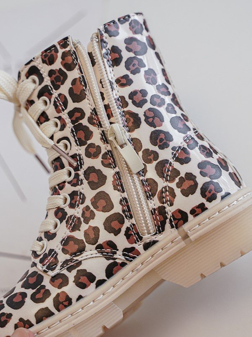 Children's Zip-Up Insulated Boots Beige-Brown Dolida