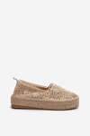 Women's Lace Platform Espadrilles Beige Elarose