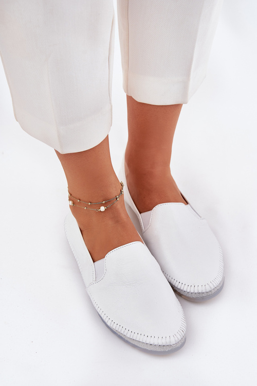 Leather Ballet Flats Maciejka T3512-11 White