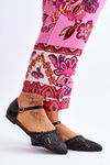 Elegant Women's Sandals Flat Black Sheia