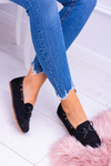 Black Suede Comfort Moccasins Gucio