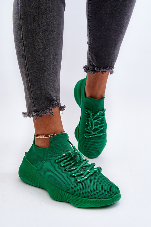 Buty Sportowe Damskie Wsuwane Juhitha Zielone G-23