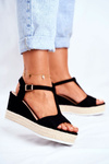 Women's Sandals On Wedge Black Papillon