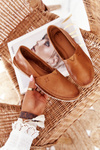 Women's Leather Ballerinas Maciejka Camel 01930-52