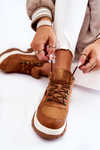 Women's Trekking Shoes Memory Foam Big Star KK274362 Brown