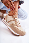 Classic Women's Tied Sports Shoes Beige Elenes