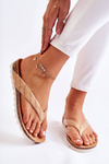 Women's Rubber Flip Flops Beige Torri