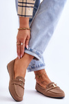 Classic Slip On Loafers Beige Carly