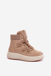 Low Snow Boots On Platform Brown Naliora