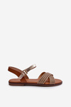 Women's Flat Sandals S.Barski MY923 Brown