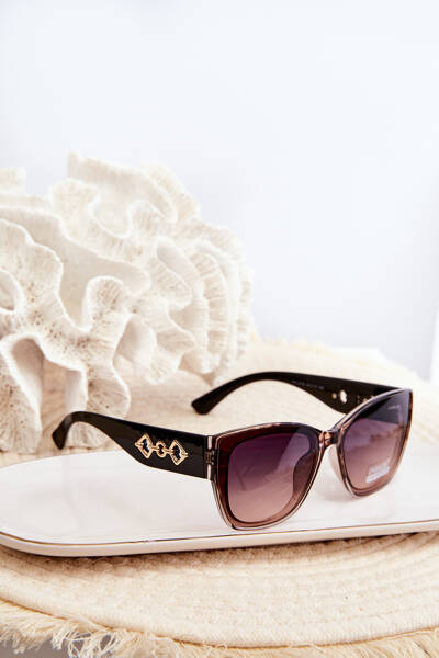 Okulary Przeciwsłoneczne Damskie UV400 Brązowe