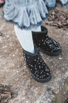 Children's Snow Boots Botki Ocieplane with Sequins Black Rebbica