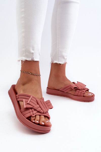 Scented Women's Flip-Flops On Flat Sole ZAXY LL285097 Dirty Pink