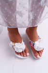 Women's Flip Flops With Flower Flip Flops White Sharme
