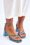 Fashionable High Heel Sandals Blue Felisa