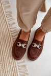 Women's Eco Suede Moccasins with Decoration Brown Wistera