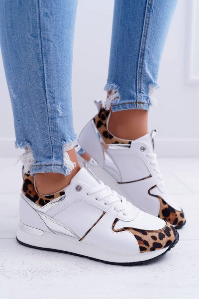 Sporty Women's Camouflage Shoes White Fippo