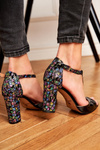 Leather Stiletto Sandals Laura Messi 1916 Lacquered Black