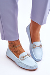 Classic Leather Loafers Light blue Verona