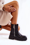 Women's Warm Boots With Zippers Black Jette