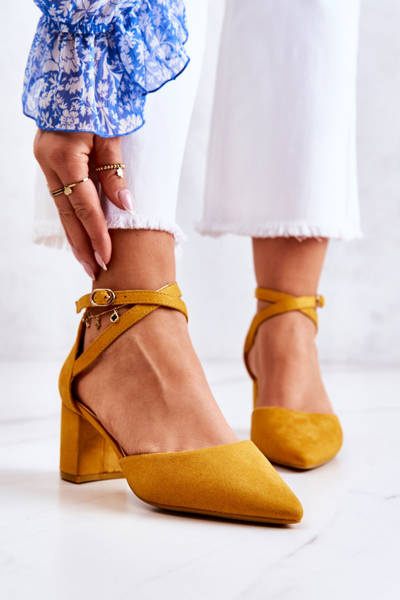 Women's Stiletto pumps Yellow Cosmo