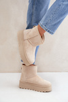 Women's Platform Snow Boots Light Beige Leanara