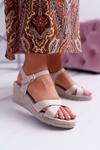Women's Elegant Beige Midney Sandals On Anchors