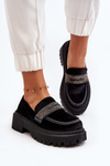 Women's Velvet Moccasins with Decoration Black Wendreda