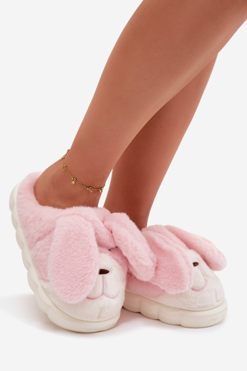Furry Women's Slippers Bunny Pink Faylen