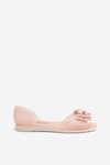 Women's Rubber Ballet Flats with Bow in Light Pink by Georia