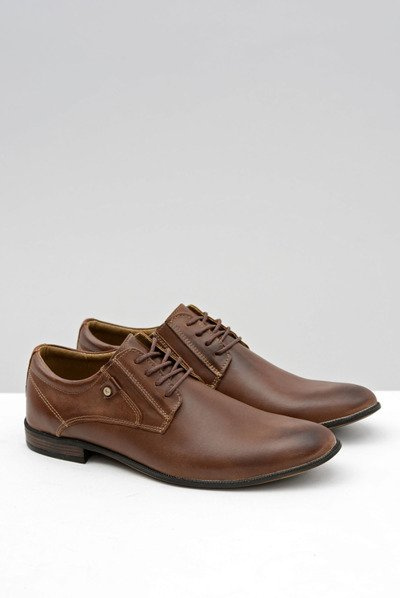 Brown Leather Elegant Massimiliano Half Shoes